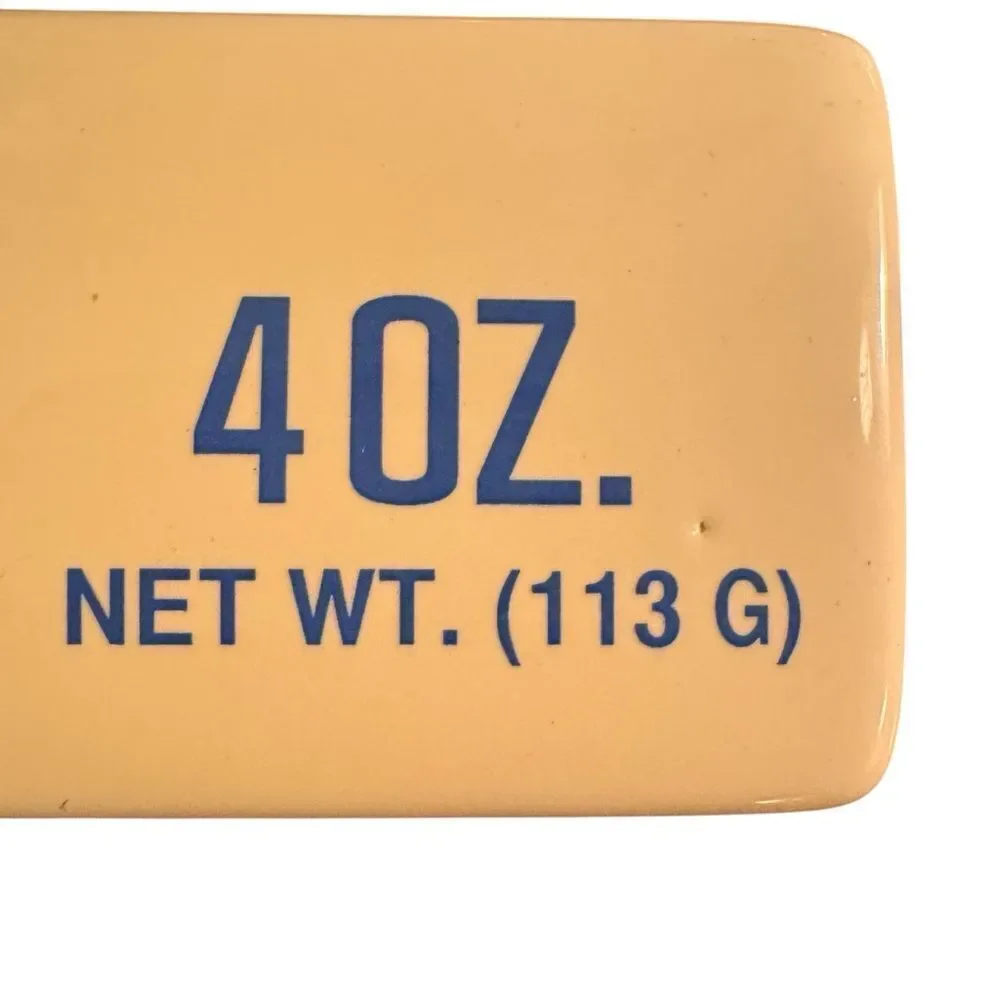 Ceramic Butter Dish with Yellow Butter Stick Design and Blue Base